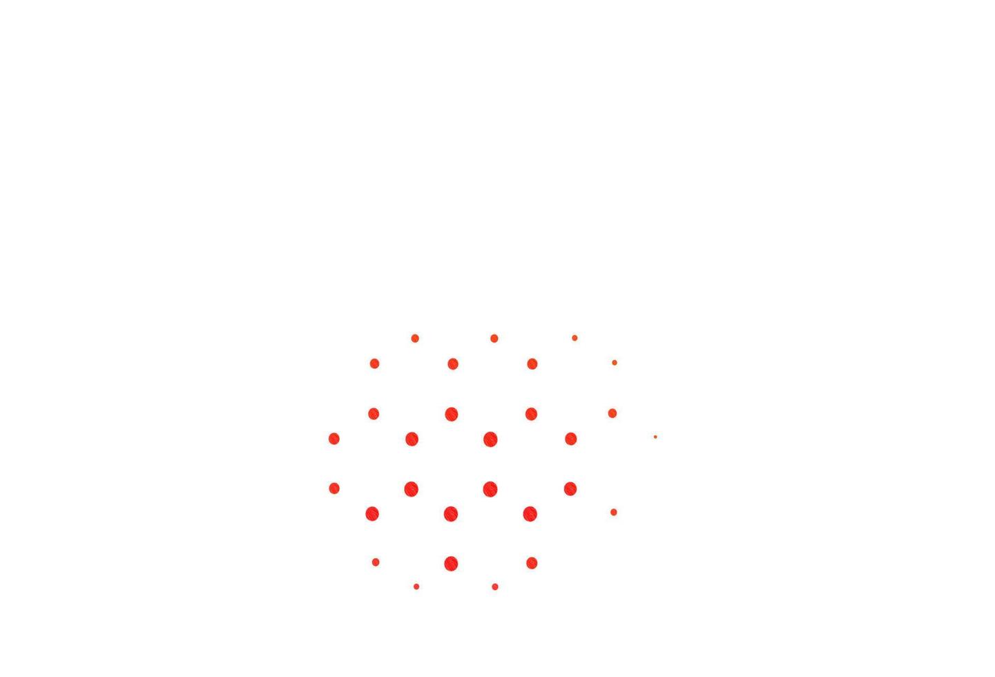 Light green, red vector pattern with spheres.