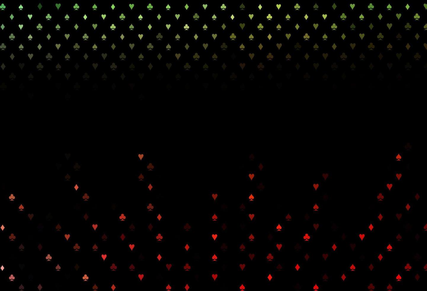 Dark green, red vector template with poker symbols.