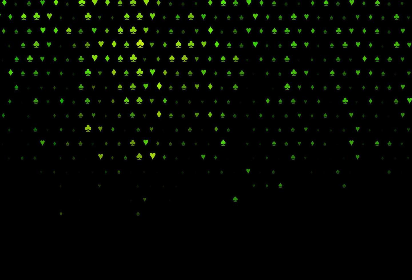 Dark green vector template with poker symbols.