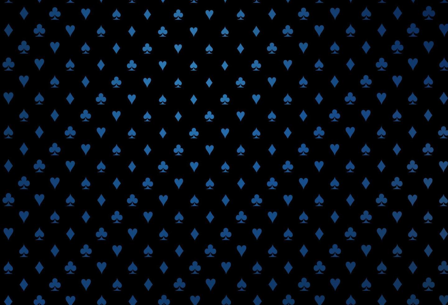 Dark blue vector cover with symbols of gamble.