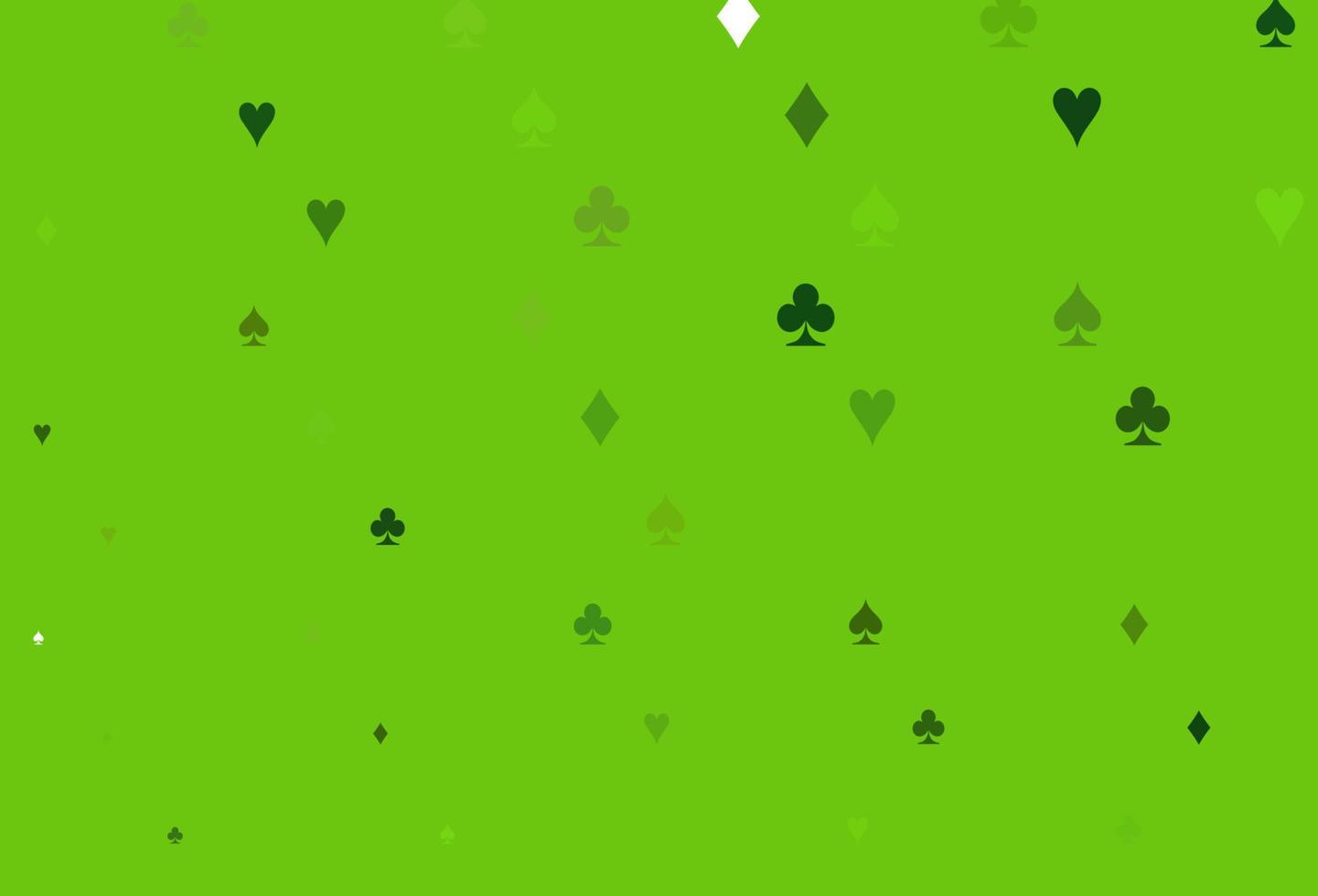 Light Green vector cover with symbols of gamble.