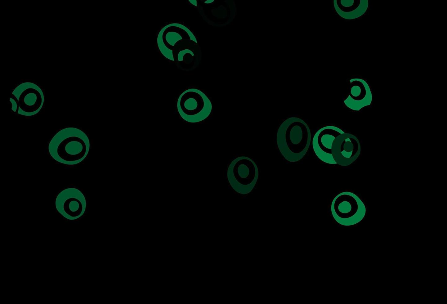 Dark Green vector layout with circle shapes.