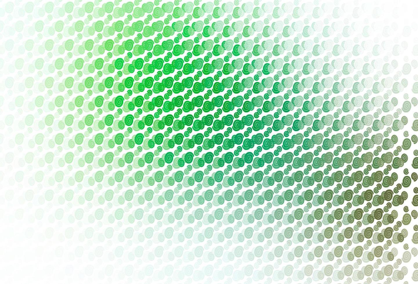 Light Green vector background with bubble shapes.