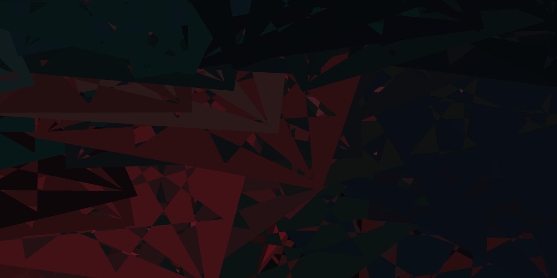 Dark Blue, Red vector pattern with polygonal shapes.