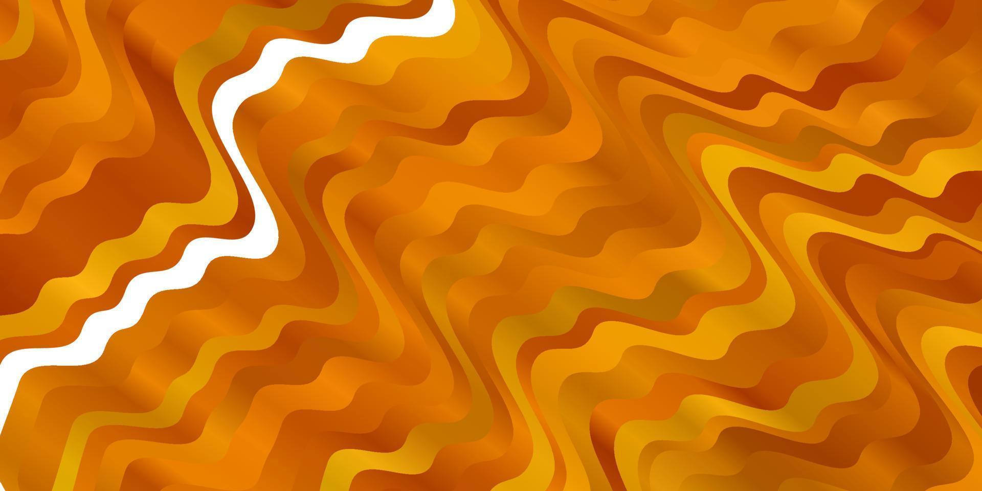 Light Orange vector background with bent lines.