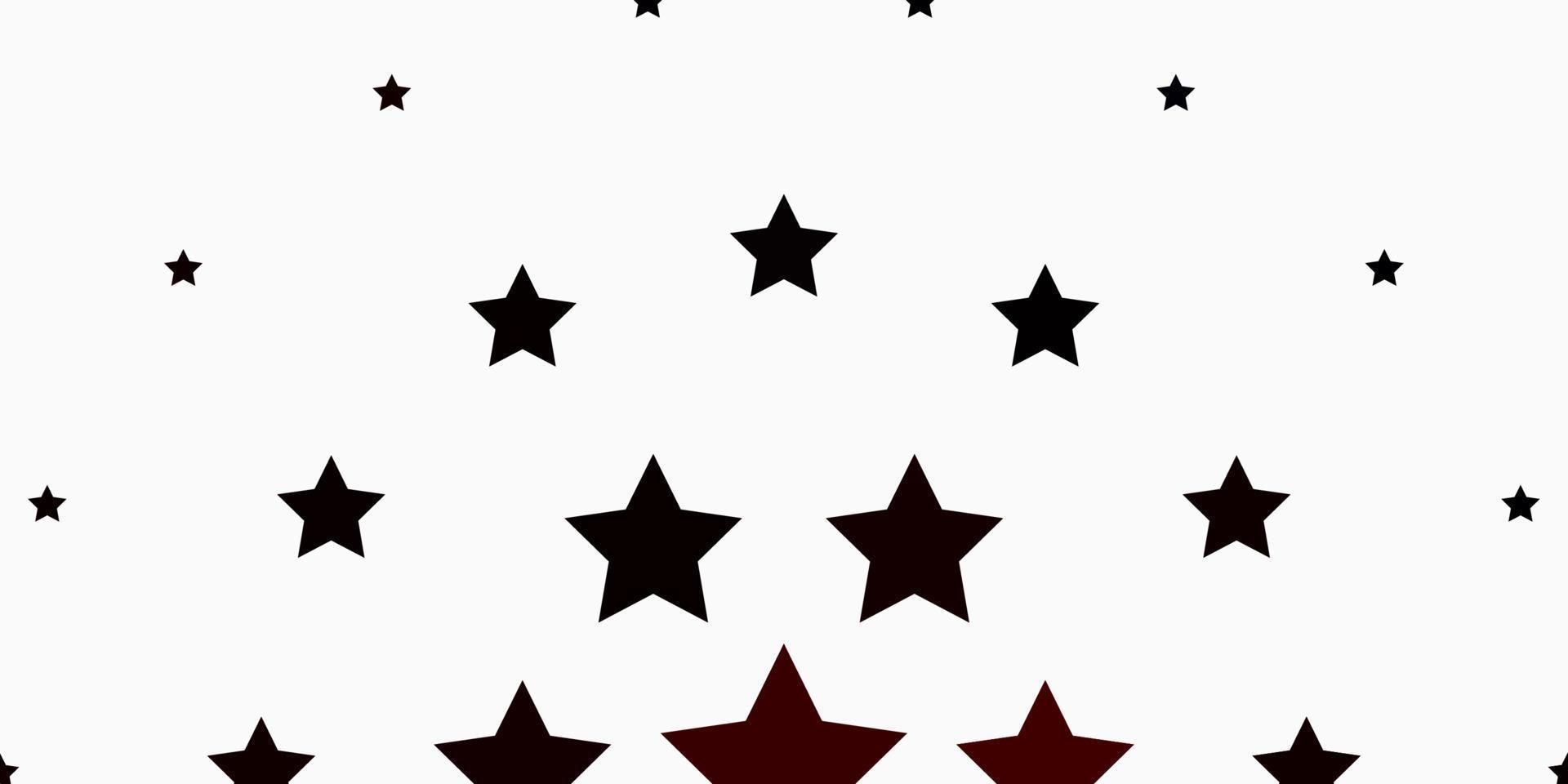 patrón de vector naranja claro con estrellas abstractas.