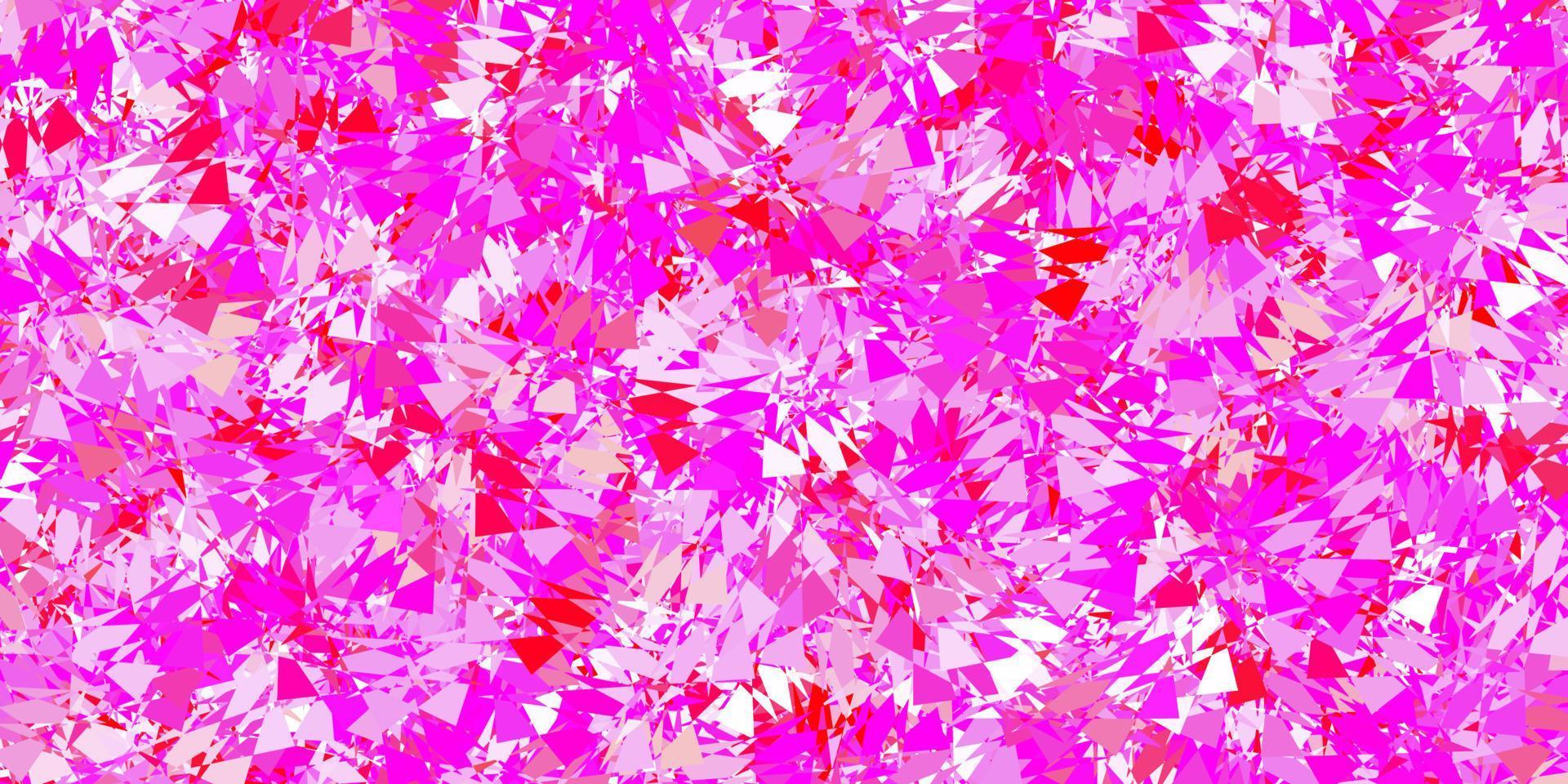 Light pink vector background with triangles.