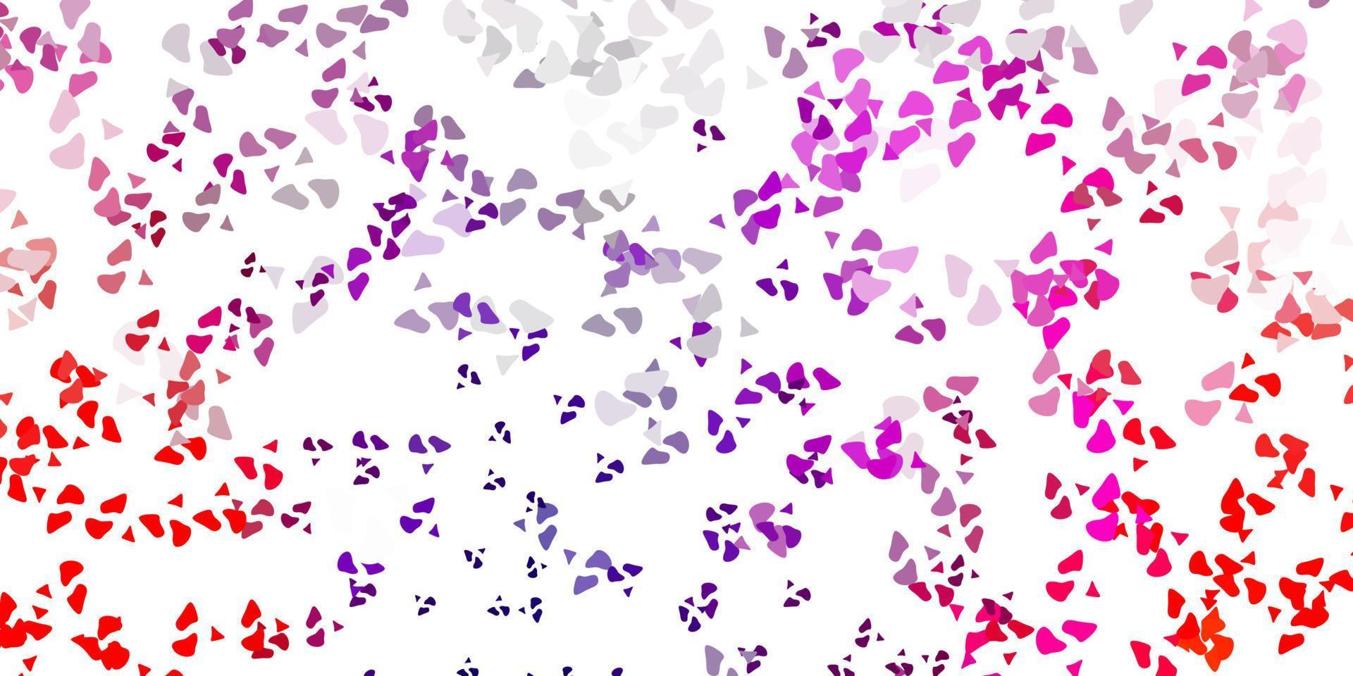 Light pink, red vector backdrop with chaotic shapes.