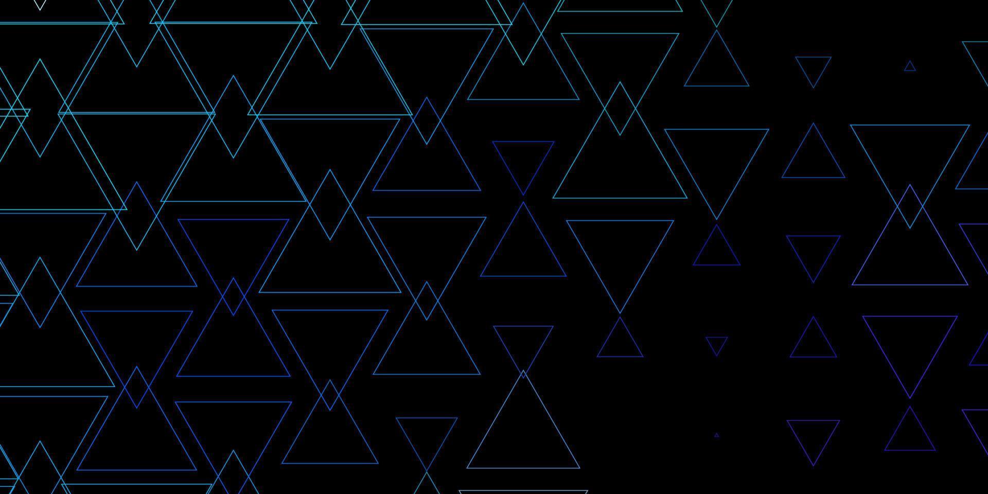 Dark Blue, Green vector background with lines, triangles.