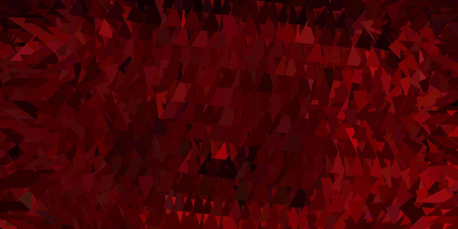 Dark pink, red vector abstract triangle pattern.