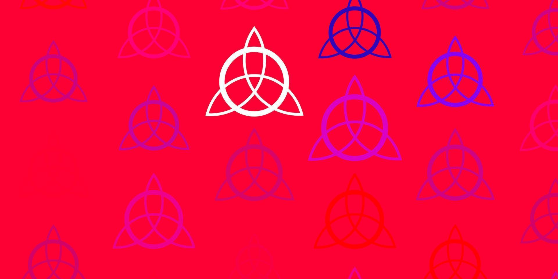 Light Pink, Red vector pattern with magic elements.