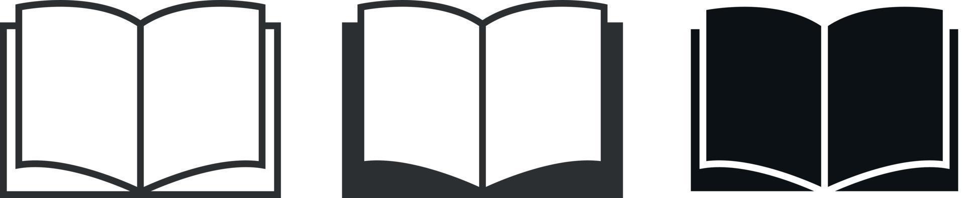 Book icon set in different colors. Books. Simple flat design. Vector art
