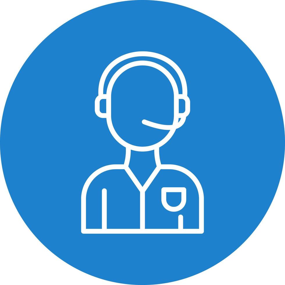 Customer Service Agent Vector Icon Design