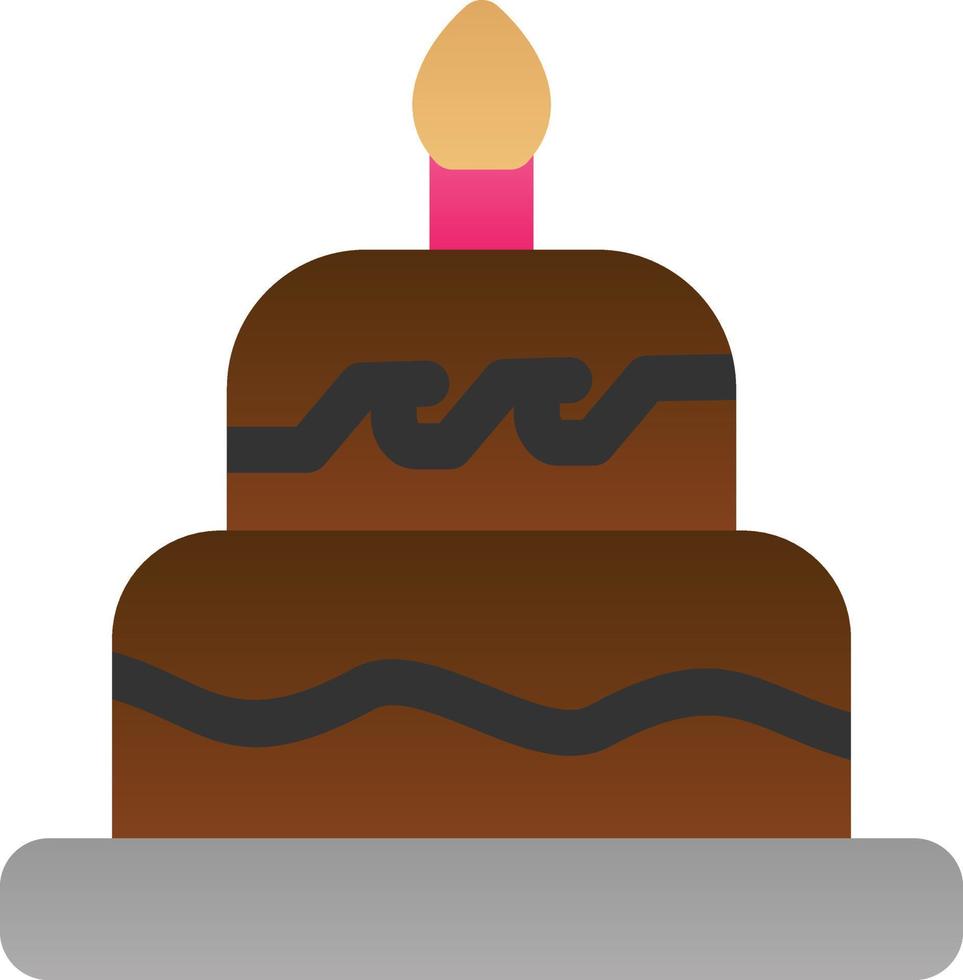 Two Layered Cake Vector Icon Design