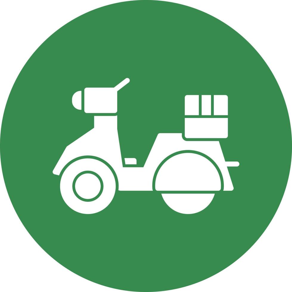 Delivery Scooter Vector Icon Design