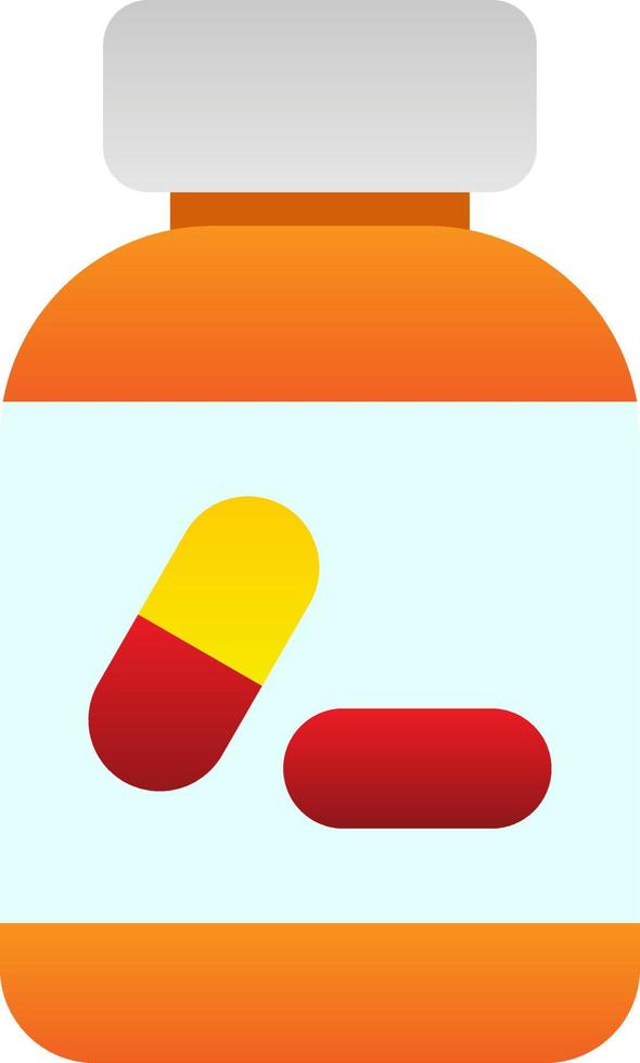 Pills Bottle Vector Icon Design