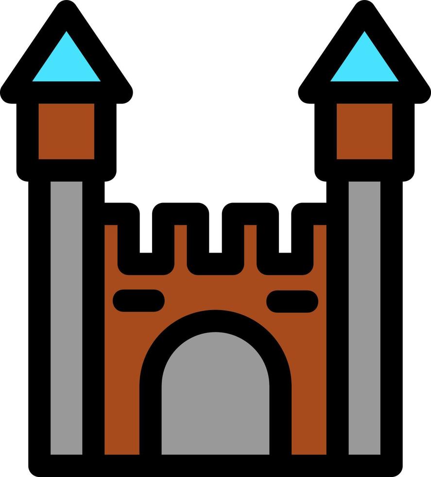 icono de castillo hinchable vector