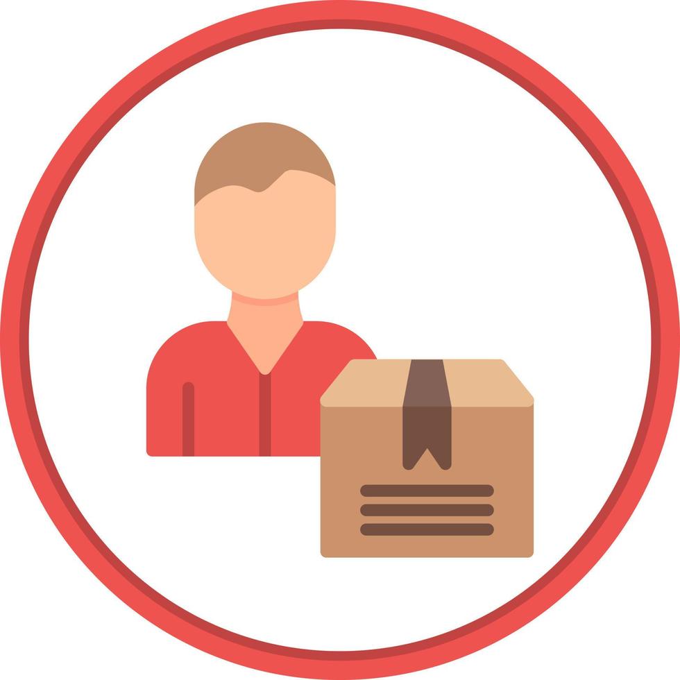 Delivery Man Vector Icon Design