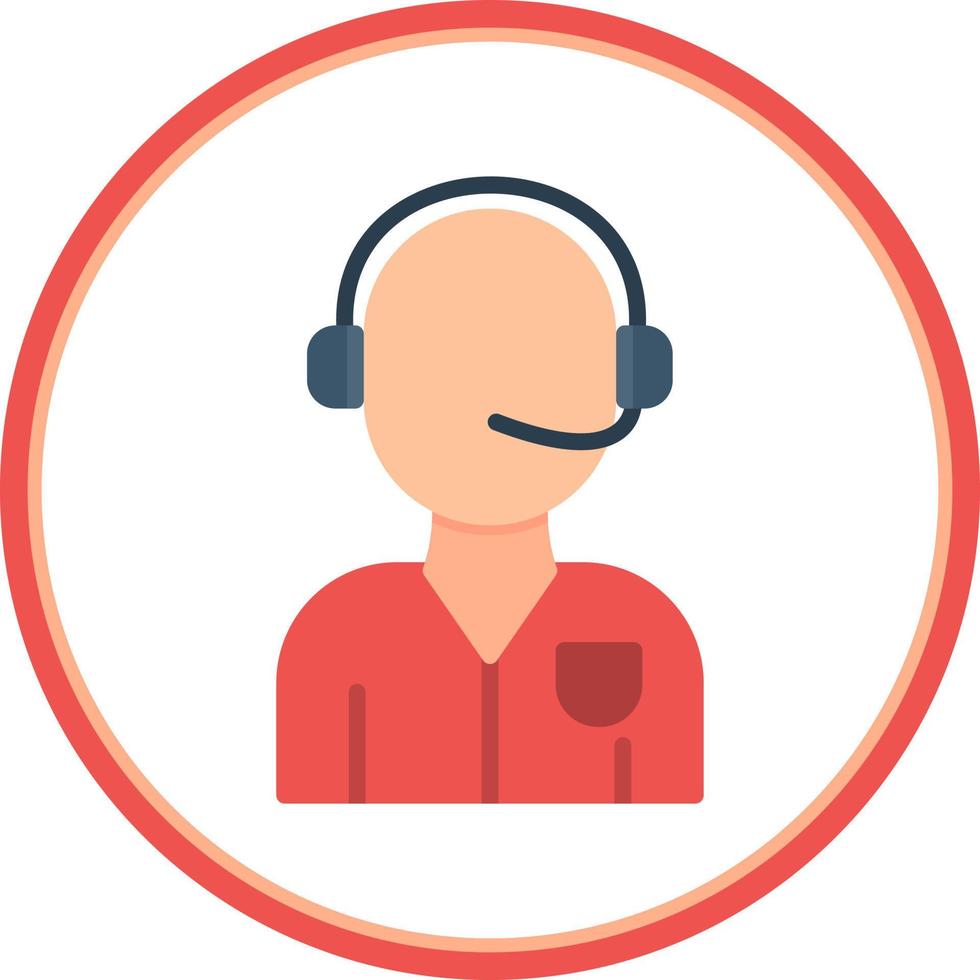 Customer Service Agent Vector Icon Design