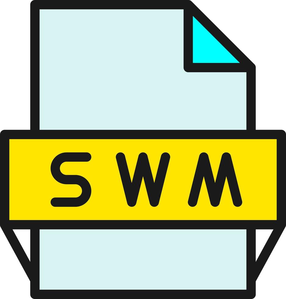 Swm File Format Icon vector