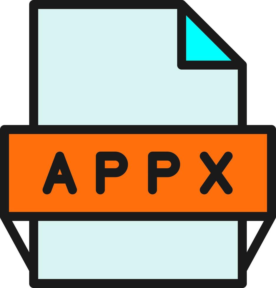 Appx File Format Icon vector