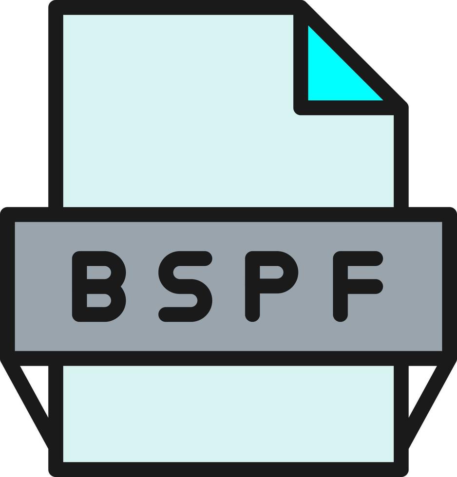 Dspf File Format Icon vector