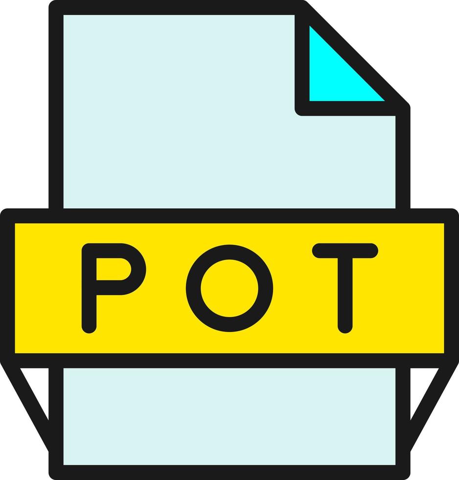 Pot File Format Icon vector