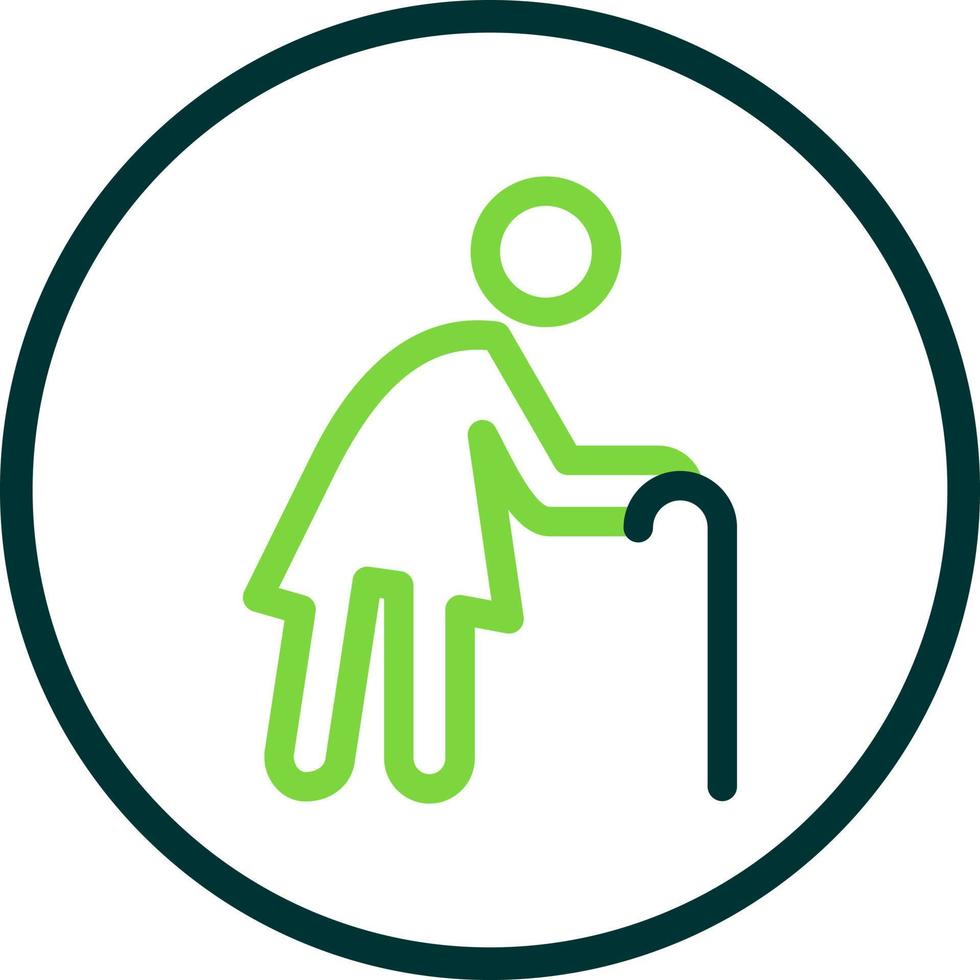 Old Woman Vector Icon Design