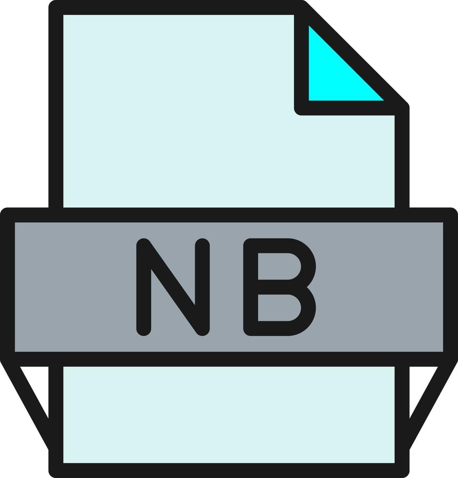 Nb File Format Icon 15828165 Vector Art at Vecteezy