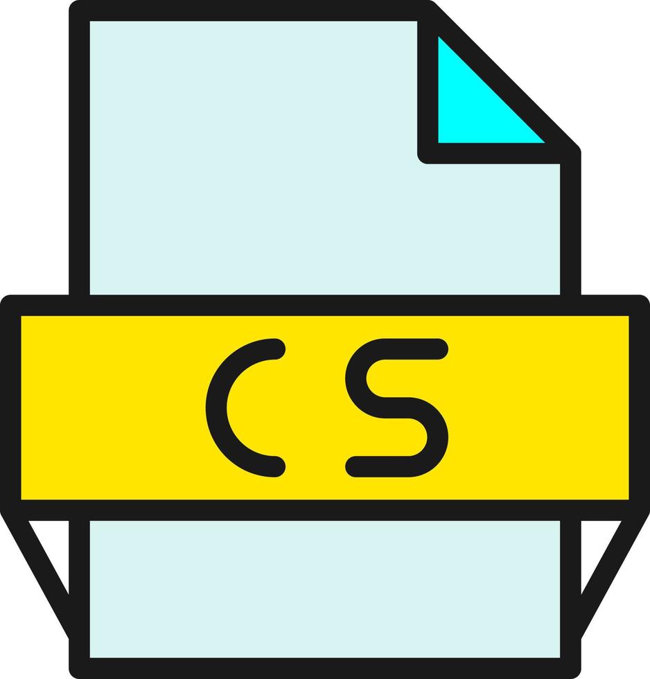 Cs File Format Icon vector