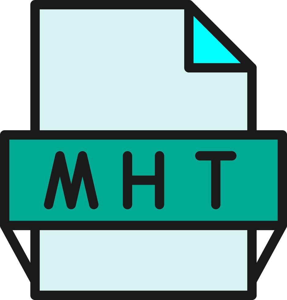 Mht File Format Icon vector