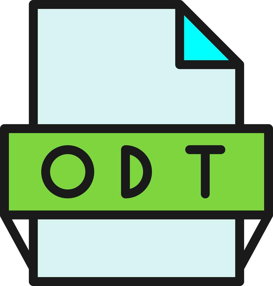 Odt File Format Icon 15828203 Vector Art at Vecteezy