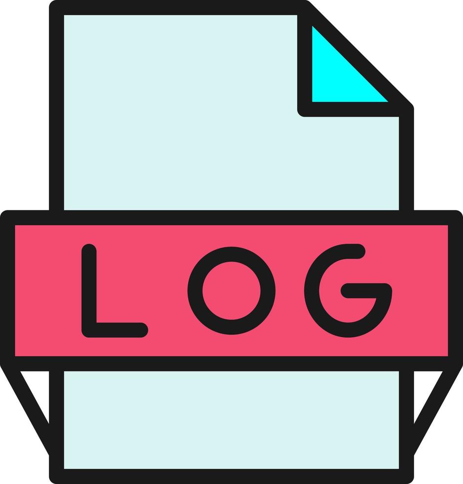 Log File Format Icon vector