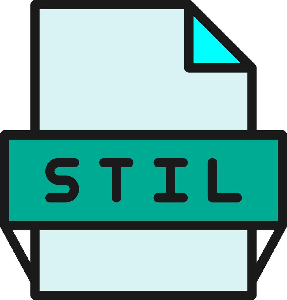 Stil File Format Icon vector