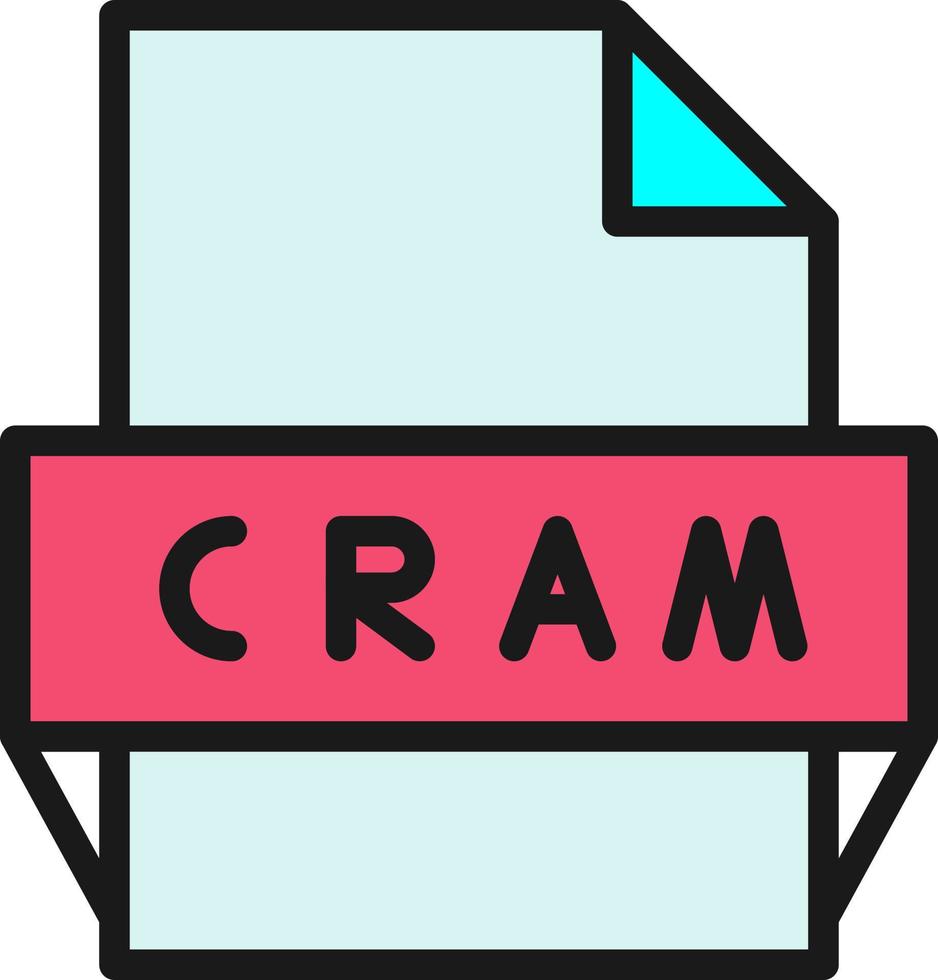 Cram File Format Icon vector
