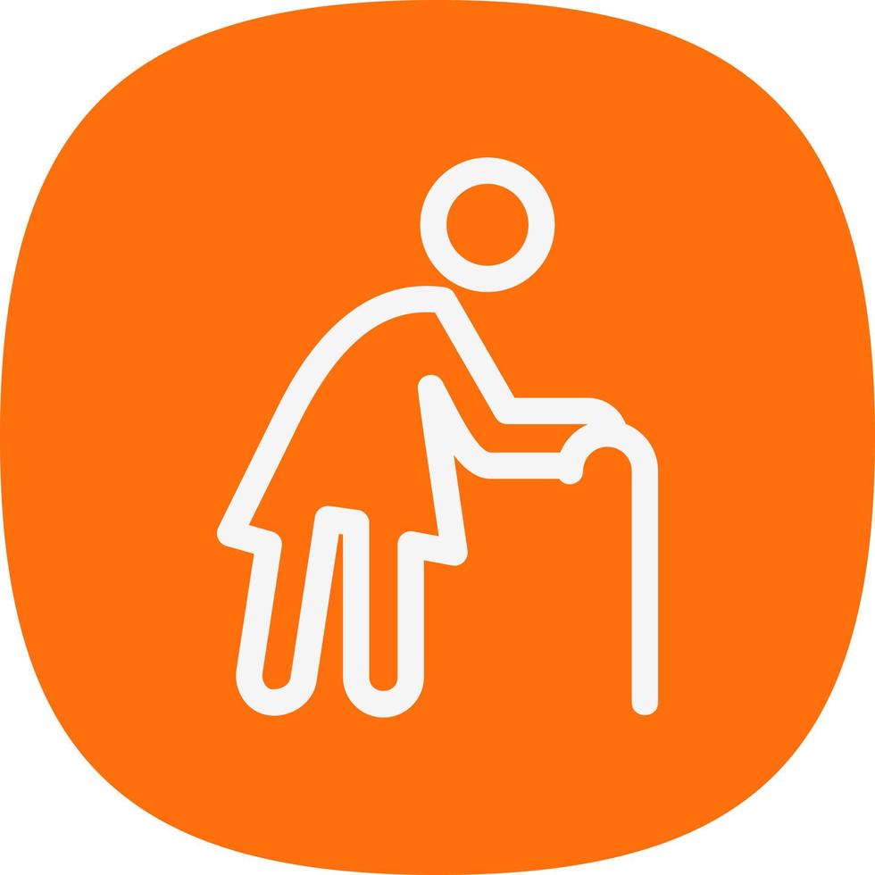 Old Woman Vector Icon Design