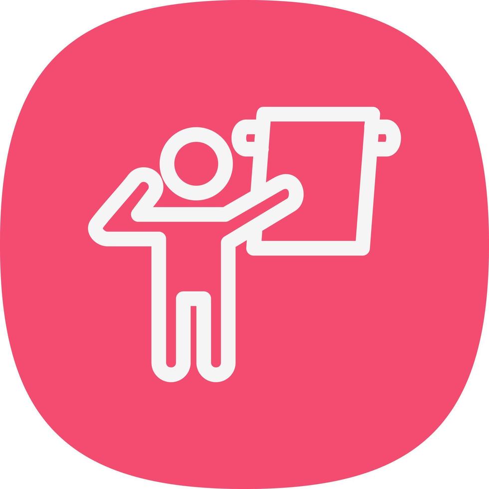 Man hanging Towel Vector Icon Design
