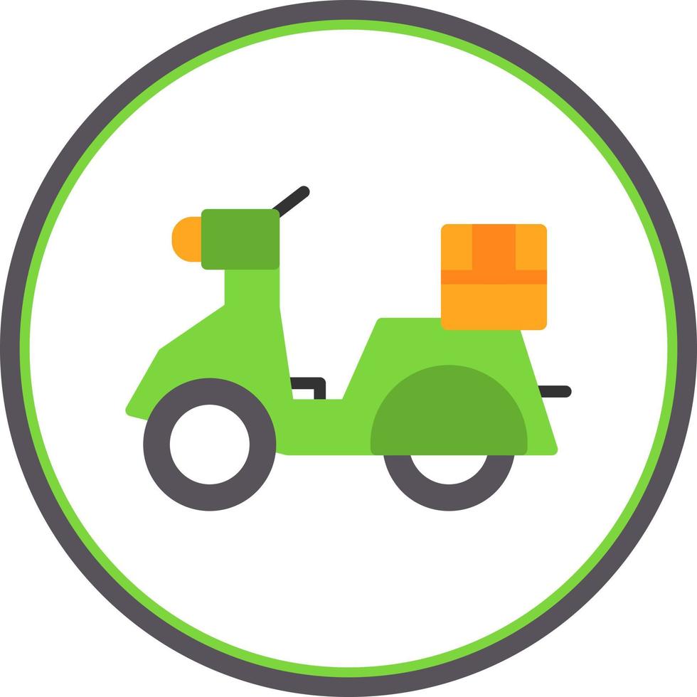 Delivery Scooter Vector Icon Design