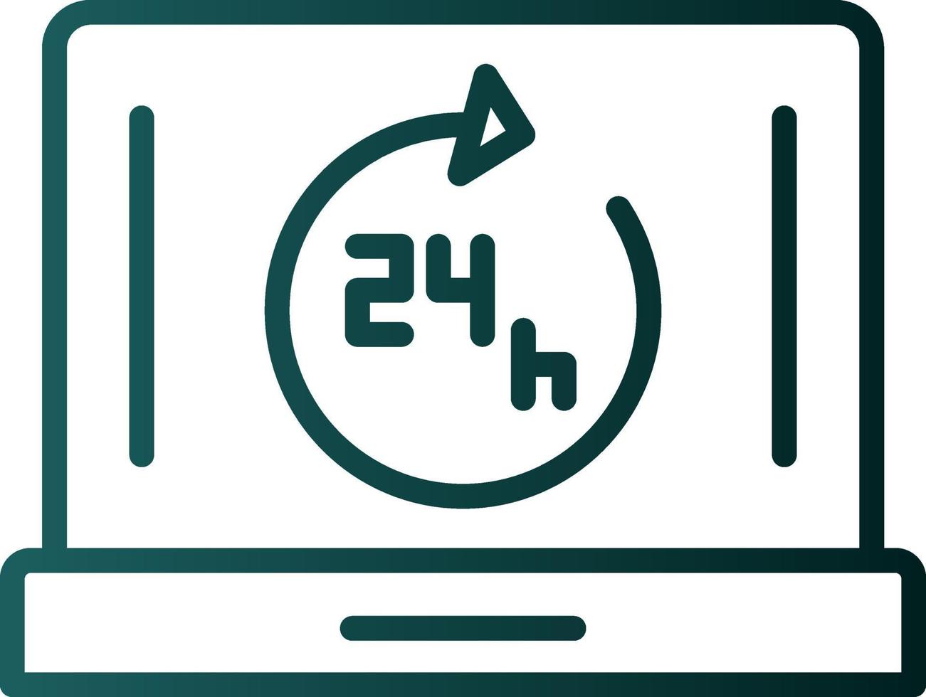 24 Hrs Open Vector Icon Design