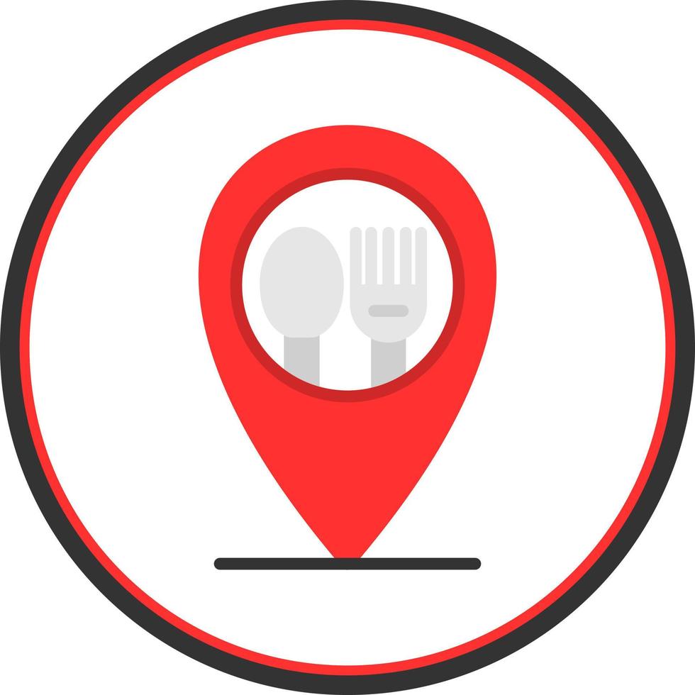 Restaurant Location Vector Icon Design