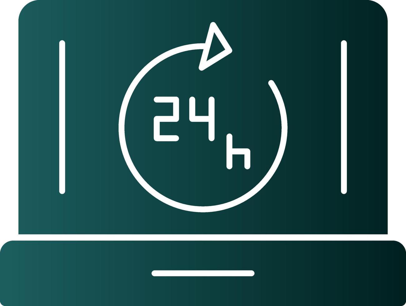 24 Hrs Open Vector Icon Design