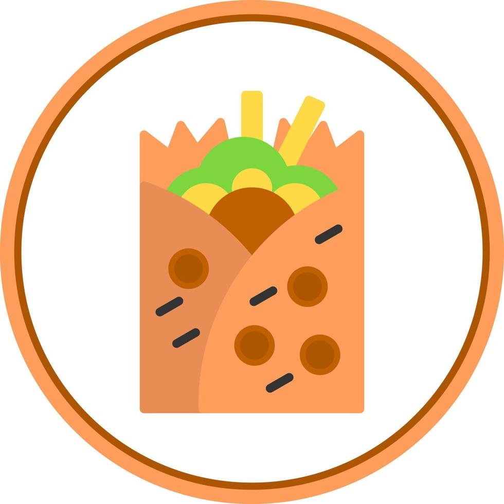 Burrito Vector Icon Design