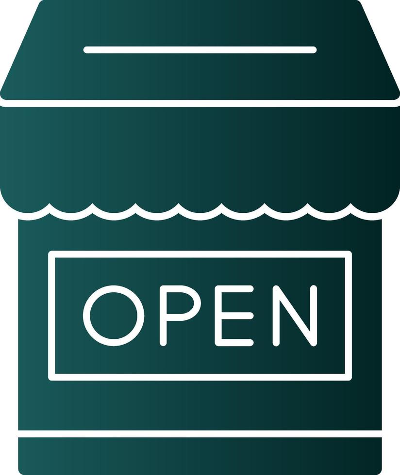 Shop Open Vector Icon Design