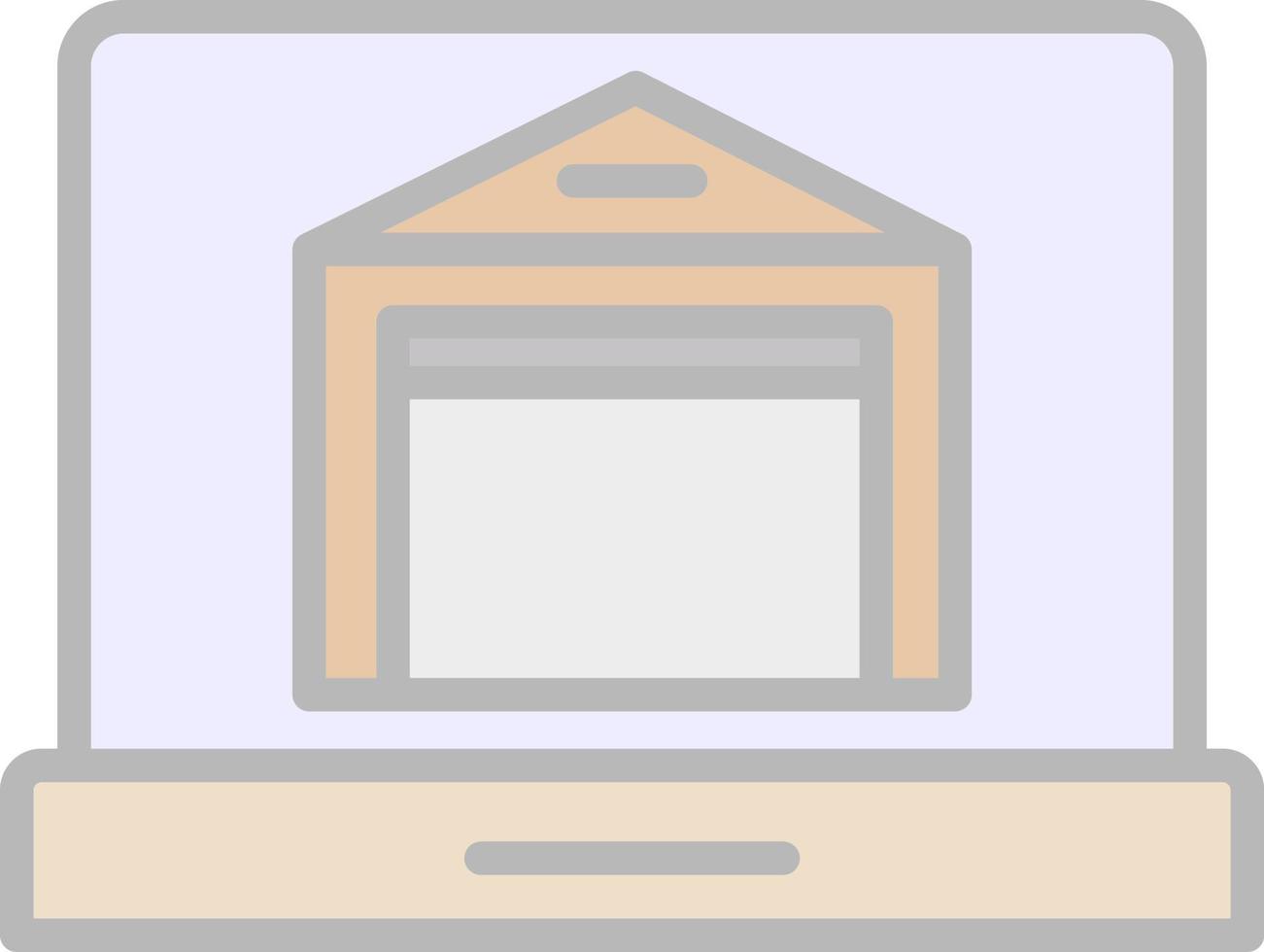 Online Warehouse Vector Icon Design