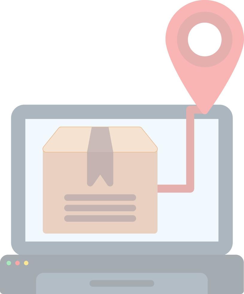 Online Shipment Tracking Vector Icon Design