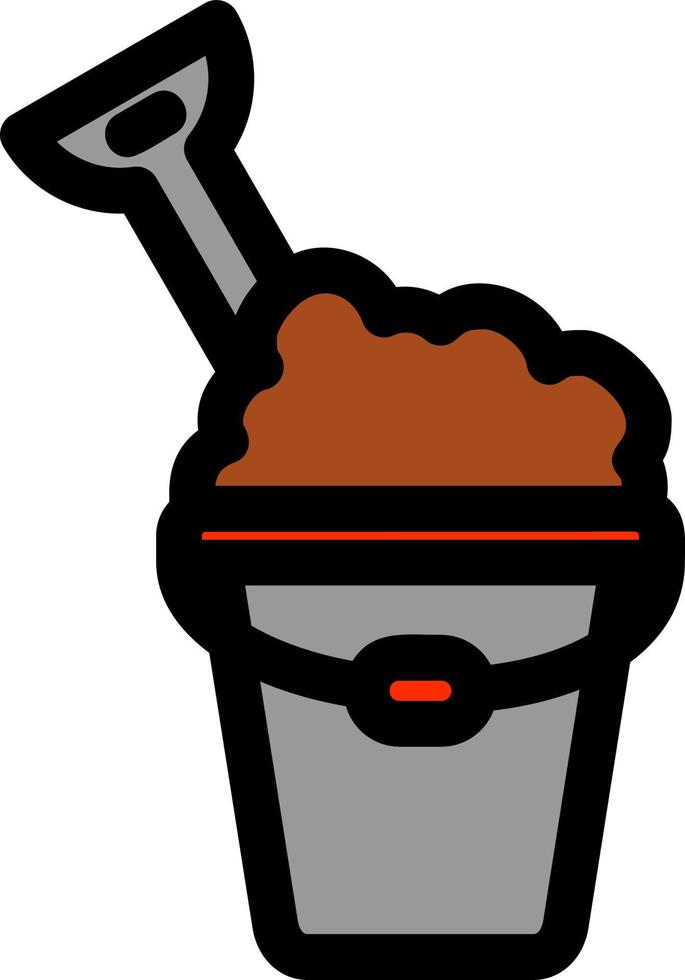 Sand Bucket Icon vector