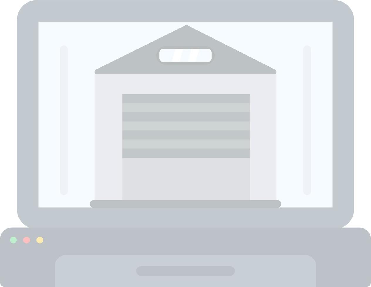 Online Warehouse Vector Icon Design