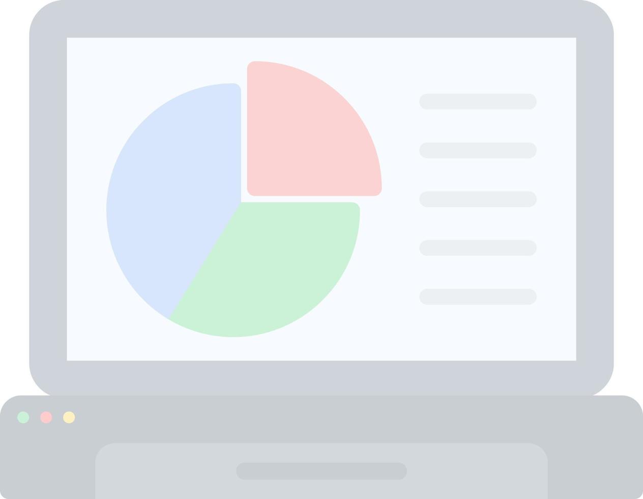 Online Pie Chart Vector Icon Design
