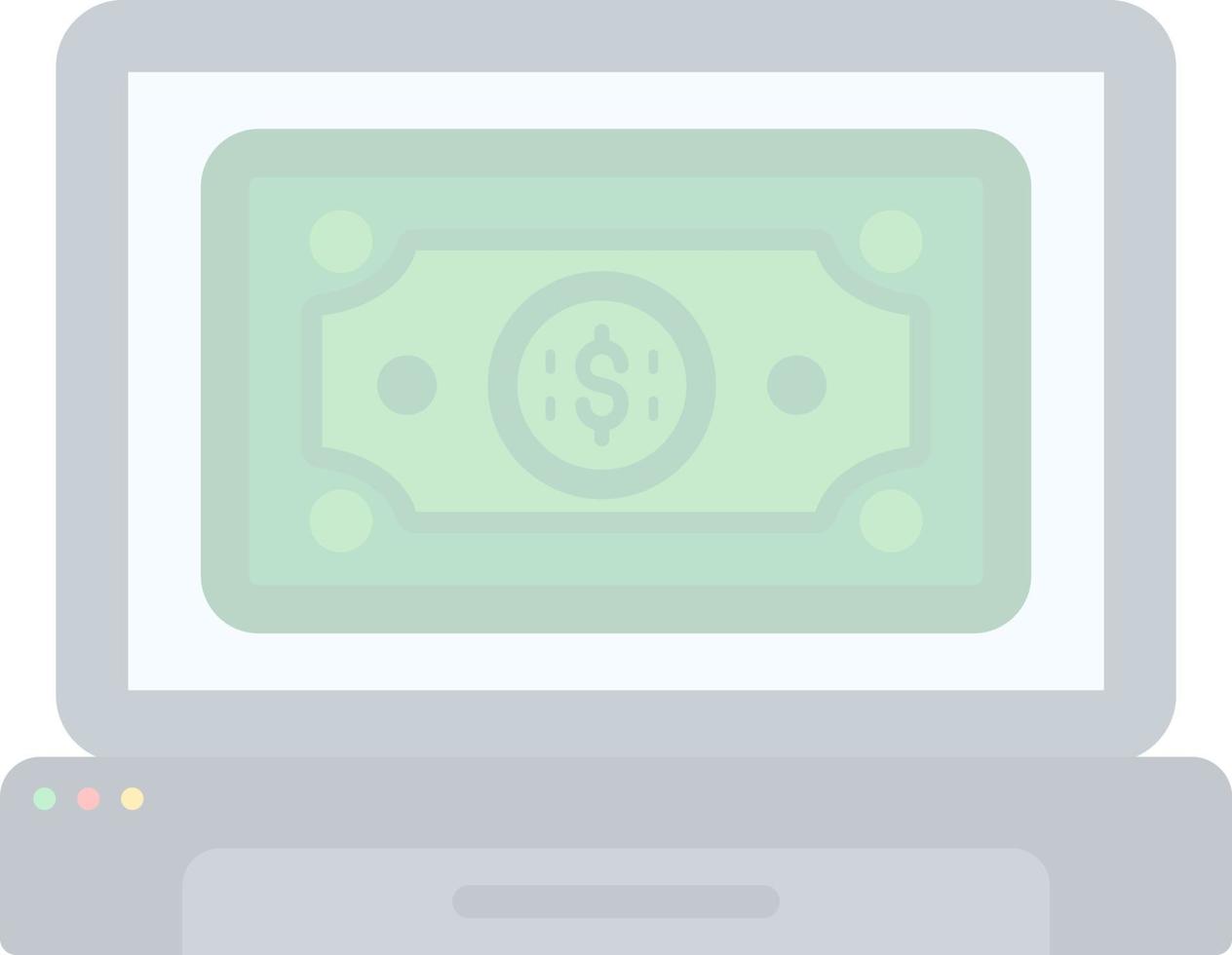 Online Cash Payment Vector Icon Design