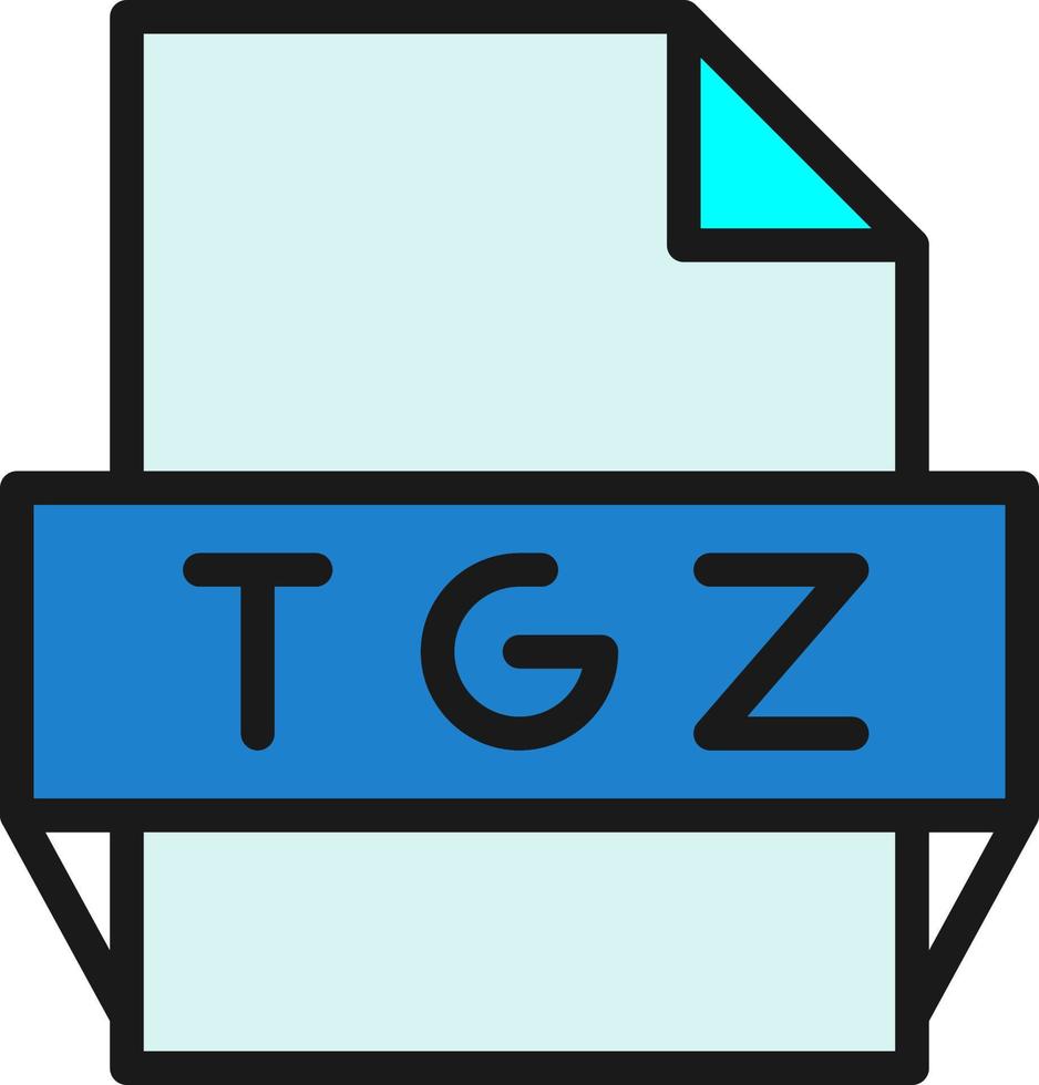 Tgz File Format Icon vector